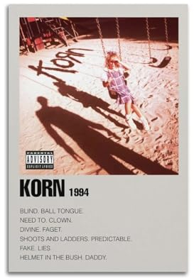 nzzmy KORN 1994 Poster, Vintage-Kunst-Cover, Raumdekoration, ästhetische Schlafzimmerdekoration, Leinwandposter für Schlafzimmer, 30 x 45 cm, ungerahmter Stil