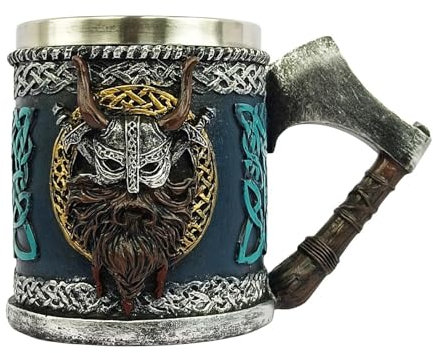 Jarra de cerveza gótica de 450 ml, vajilla gótica única, jarra de cerveza decorativa, jarra de cerveza con diseño de calavera, vajilla para fiestas góticas, jarra medieval, accesorio de bar gótico
