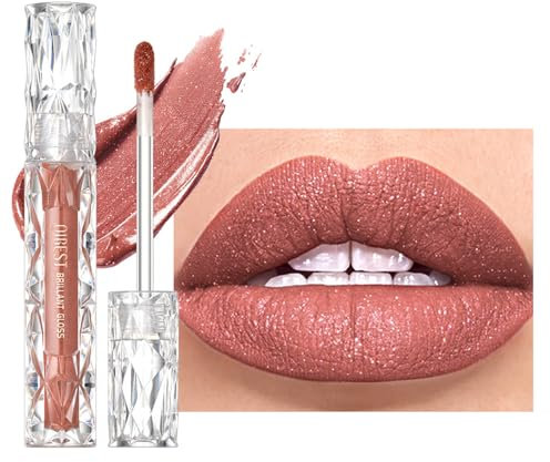 Diamond Matte Nude Lipgloss Glitter Metallic Liquid Lipstick Glitter Shimmery High Lip Gloss