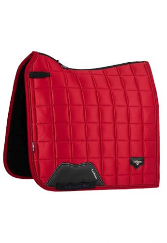 LeMieux Loire Classic Dressur-Sattelpolster, quadratisch, Chili-Rot, Größe L
