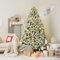 SHareconn 210cm Weihnachtsbaum KüNstlich mit Beleuchtung Led WeißEr Deko mit Fernbedienung, 470 WarmweißE Lichter, Faltbarer StäNder, Schneezweigspitzen füR Die Partydekoration Im Homeoffice