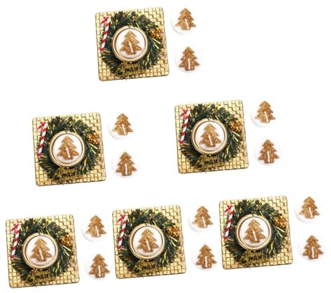 Alipis 6 Kisten Weihnachtskerzen-Geschenkbox Weihnachtskerzen aus Zinn dekorative Kerze christbaum kerzen weihnachtsbaumkerzen Christbaumschmuck Weihnachtsdekorationen Duftkerze Karton