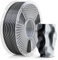 SUNLU Silk PLA Plus 3D Druckerfilament, zweifarbiges glänzendes PLA+ Filament 1.75mm, Seidentexturen, 360° Drehung enthüllt vielfältige Farben, Maßgenauigkeit+/-0.02mm, 1kg Spule(2.2lbs), Schwarz Weiß
