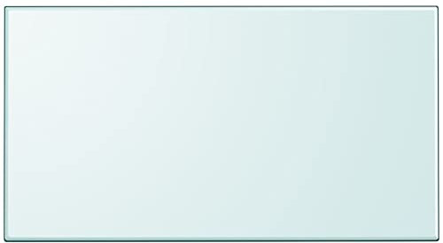 FOZICV Plateau de table rectangulaire 120 x 65 x 0,8 cm - Plateau de rechange - Plateau de table de bureau - Table basse - Table de bar - Plateau de table à manger - Verre trempé transparent