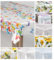 laro Wachstuch-Tischdecke Wachstischdecke Gartentischdecke, Muster:Schmetterlingsballet Bunt, Größe:140x300