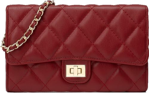 Farcauo Kleine Umhängetasche Damen Rot Crossbody Bag und Schultertasche, Kompakte Handtasche für Damen, Elegante Abendtasche für Frauen