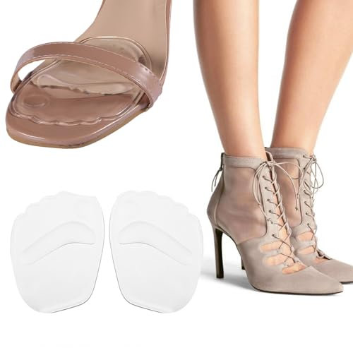 Tissting Solette per Scarpe in Silicone Cuscino, Antiscivolo per Scarpe Cuscinetti per Avampiede con Tacco Alto Cuscinetti Metatarsali Donna Antiscivolo Confortevoli e Traspiranti