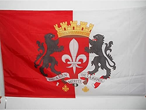 Blason De Lille - France - Ville De Lille 90X150Cm Pelouse Drapeaux Supérieure Drapeau Paysage Drôle Patio Drapeaux Décoration Pour Pelouse Balcon Porche