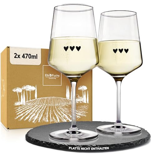 ElbFuchs® Aperitifgläser (2x470 ml) Serie Midnight Affection [GESCHENKIDEE] Spülmaschinenfest & robust, Bunte Wein- und Cocktailgläser beliebt für Spritz-Getränke, Hugo, Negroni, Limoncello, u.v.m.