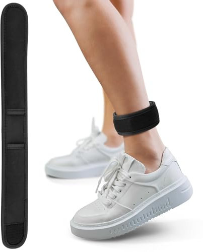 Xxerciz Ankle Band Compatible with Fitbit Inspire 3, Fitbit Charge 6 Fitness Tracker, Soft Adjustable Fitness Pedometer Ankle Strap for Men and Women, Black, Universal(Fits 7 to 13 in. ankles)
