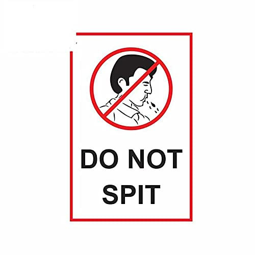 13 cm x 8,4 cm Do Not Spucken Schild Aufkleber Vinyl Autoaufkleber Lustige Warnschilder