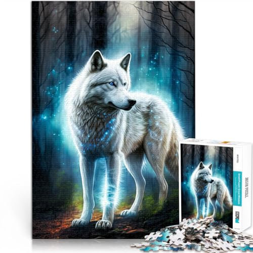 Puzzle für Erwachsene, 1000 Teile Geisterwolf Aus Karton ab 14 Jahren Staycation: Zeit totschlagen Geschenkideen。Größe:38x52cm/14.9x20.4Zoll