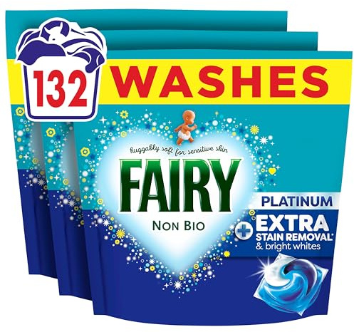 Fairy Non Bio Platinum Washing Pods Extra Stain Removal (44ctx3) 132ct