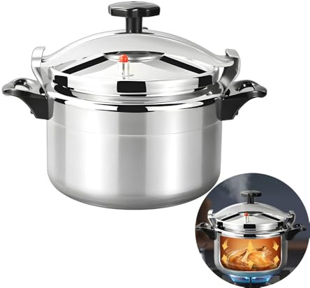 Cocotte Minute 7L/9L/11L/15L,Cocotte Minute Cuisinière à Gaz,Autocuiseur Professionnels Aluminium Avec Système Couvercle à Verrouillage Sécurisé,Double Poignée, Multicuiseur à Cuisson (9L)