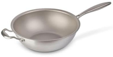 TRITANIA TRIPLY Titanium Wok Saltapasta ∅ 30 cm - Superficie di cottura di puro titanio