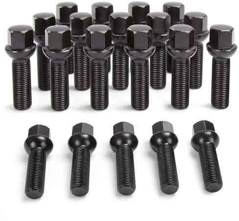 boulon verrouillage moyeu Compatible avec VW pour Quattro pour pour Passat M14x1.5 boulons roue allongés 40 mm 45 mm longueur tige boulons roue à base sphérique(40mm)