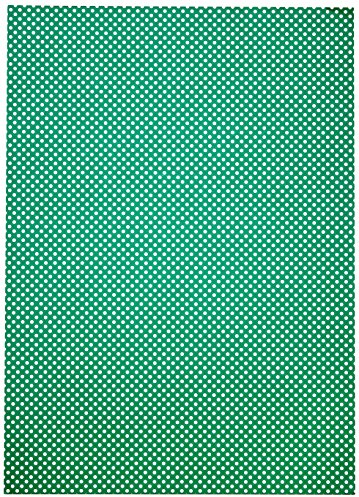folia 5905 - Fotokarton grün mit weißen Punkten, 50 x 70 cm, 10 Bogen, beidseitig bedruckt - zum Basteln und kreativen Gestalten von Karten, Fensterbildern und für Scrapbooking