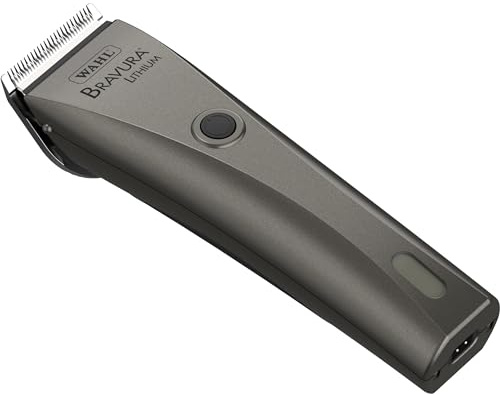 Wahl Professional Animal Bravura Pet, Dog, Cat, and Horse Corded/Cordless Clipper Kit, Gunmetal (#41870-0425)