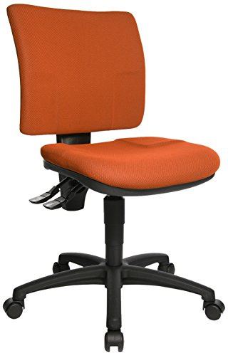 Topstar 8070BC0 U50, Bürostuhl, Schreibtischstuhl, niedrige Rückenlehne, Bezugsstoff, orange