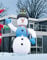 infactory Riesen Schneemann: Selbstaufblasender XXL-Schneemann mit LED-Innenbeleuchtung, 6 m, IP44 (Aufblasbarer Schneemann XXL, Riesen aufblasbar, Weihnachtsmann)