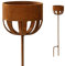 Kerzenhalter 82cm Rost Deko Outdoor-Kerzen Stecker Gartendeko Topfhalter Stab Edelrost Beetstecker