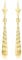 CARISSIMA Damen-Ohrhänger 9 Karat 375 Gelbgold Twist Detail Slim Drop 1.56.2019