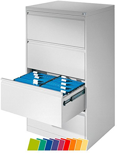 C und P Hängeregistraturschrank mit 4 Schubladen Hängeregister 135x78x59 cm Zweibahnig