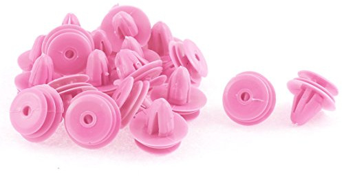 sourcingmap 20 Pcs Pink Plastic Car Clips Door Trim Panel Hood Rivet