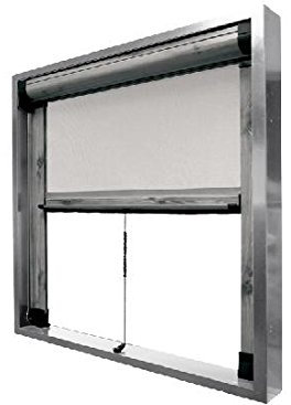 AWITALIA - Zanzariera RICA 40 scorrimento Verticale cassonetto mm.40 (made in Italy) a ingombro ridotto a partire da 100x150 - scegli il colore, gli optional e inserisci le tue misure precise