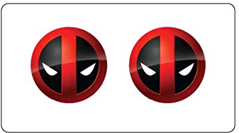 Deadpool macbook sticker - decalcomanie per macbook - vinile trasparente/migliori adesivi (4.5x4.5)