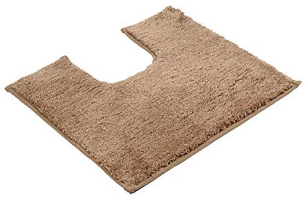 Gözze Mikrofaser Badteppich, 50 x 45 cm, mit Ausschnitt, RIO, Sand, 1025-73-050046