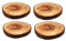 Cleanprince 4 Pièce Set Astscheiben Dessous de Plats avec Ecorce Env. 85-105mm x 10mm Holzscheiben Troncs D'Arbres Bois D 'OL Ivier Déco Verre Teelichtuntersetzer Décoration Table Lisse