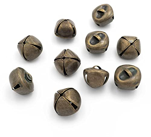 10 Glöckchen in antik Bronze 19x17 mm von Vintageparts, DIY-Schmuck