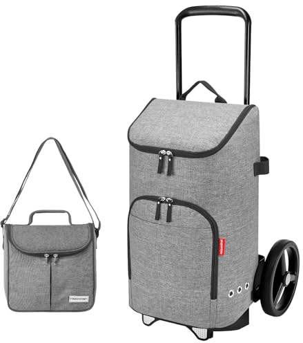 reisenthel citycruiser Rack + citycruiser Bag 45 l Einkaufstrolley - Twist Silver + Mini Kühltasche