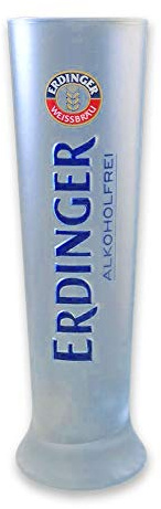 Erdinger / Gläser/Weißbierglas/weiß satiniert/Alkoholfrei / 1 x 0,5 Liter