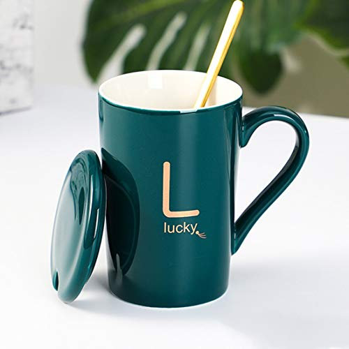 Initial Mug Letter Cup Fine Bone Porcelain Cup for Home, Office & Personalised Gifts L