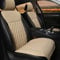 Black Panther 1 Paar Luxus Sitzauflagen Auto mit Rückenlehne Autozubehör Geeignet für Vier Jahreszeiten, Keine Sitzheizung (Beige)