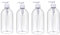 Rc Ocio Pack de 4 flacons vides, 500 ML, pour Remplissage Gel hydroalcoolique 500 ML/Flacon en Plastique Rechargeable, doseur pour Savon, gels et Tout Type de liquides