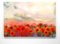 Traumhafte Mohnblüte im Groß-Format 120x80cm, Mohnfeld wie gemalt - als großes XXL Leinwandbild. Wandbild als Hintergrund und Deko für Wohnzimmer & Schlafzimmer. Aufgespannt auf Holzrahmen