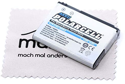 Ersatz Akku passend für BlackBerry 9800 Torch 9810 Torch (Ersetzt Originalakku F-S1) Polarcell mit mungoo Displayputztuch