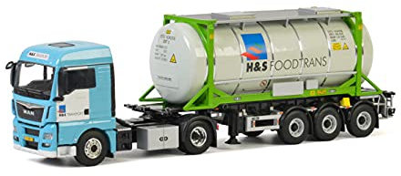 Pour Man TGX XLX Euro 6 Conteneur de réservoir 7,6 m 01-2835 1/50 Modèle moulé sous pression pour voiture et camion