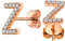 ChainsHouse 925 Sterling A Silber Kleiner Alphabet Ohrstecker Buchstabe X Ohrringe Damen Mädchen Piercing Ohrschmuck für Mama Freundin Ehefrau