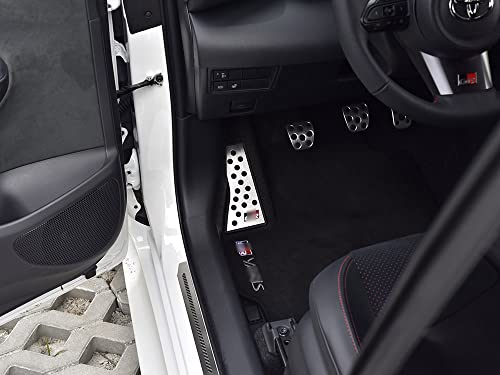 Fußstütze Stahlabdeckung für GR Yaris IV | 1 Stück Auto Sport Fußablage Fußpedal Pedal Edelstahl Gebürstet XP210 Zubehör