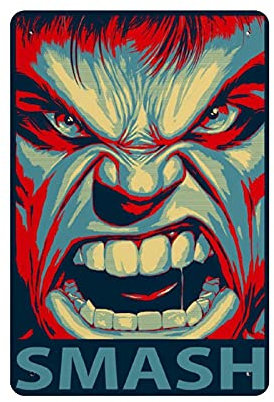 Hulk Bruce Banner Mark Ruffalo Hero Movie 17 Blechschild Vintage Metall Pub Club Cafe Bar Home Wandkunst Dekoration Poster Retro 30 x 20 cm