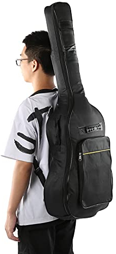 banapoy Gitarrenkoffer, Akustik-Gig-Tasche, tragbar, verstellbar, langlebig, 40/41-Zoll-Gitarre mit Schultergurt für 40/41-Zoll-Akustikgitarre für Konzertgitarre