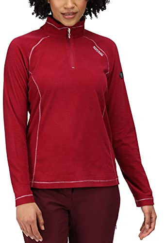 Regatta Womens Montes Lightweight 1/2 Zip Fleece Pullover - Beetroot Fig - 14
