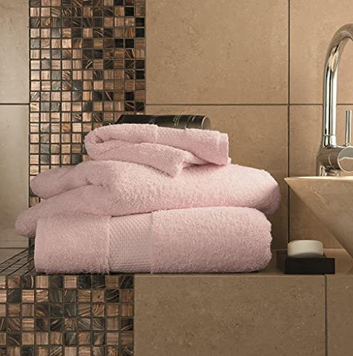 Lot de 4 serviettes de bain Miami luxueuses 100 % coton égyptien de qualité hôtelière super douces, épaisses et absorbantes 700 g/m² - Rose pâle