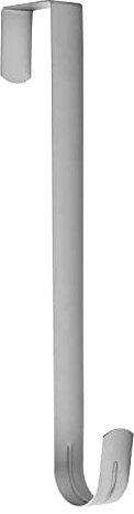 Sattiyrch Gancio per corona da 30,5 cm per porta d'ingresso, gancio in acciaio sopra la porta, argento (1)