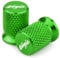 AYBAL Motorrad-Zubehör Rad-Reifen-Ventilkappen Compatible with Kawasaki Ninja 250 300 400 650 2010-2021 (Color : Green)