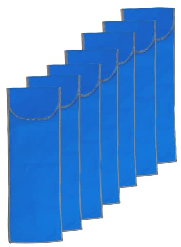 rejopfad Silberfarbene Aufbewahrungstasche mit Anlaufschutz, Samtstoff, Blau, Silberschutz, Besteck-Aufbewahrungstasche, Besteckhalter für Schublade, 7 Stück
